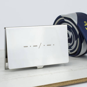Morse Code Personalised Initial Business Card Holder