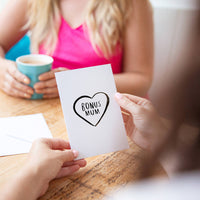 Mother's Day 'Bonus Mum' Heart Silver Stud Earrings