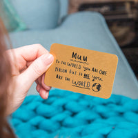 Mum You're The World To Me' Purse Keepsake