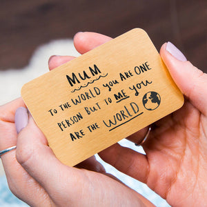 Mum You're The World To Me' Purse Keepsake