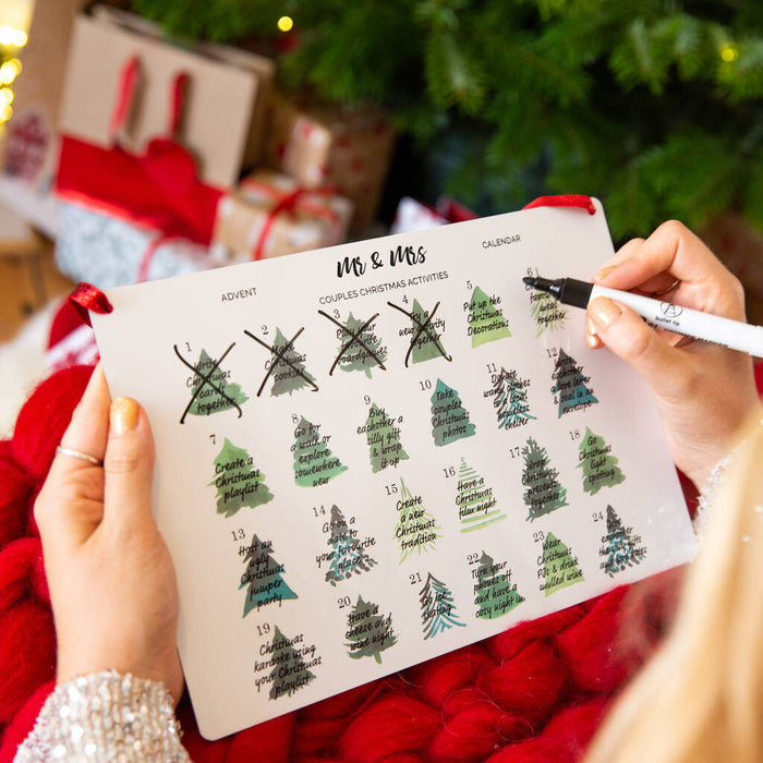 Mr And Mrs Activity Reusable Christmas Advent Calendar
