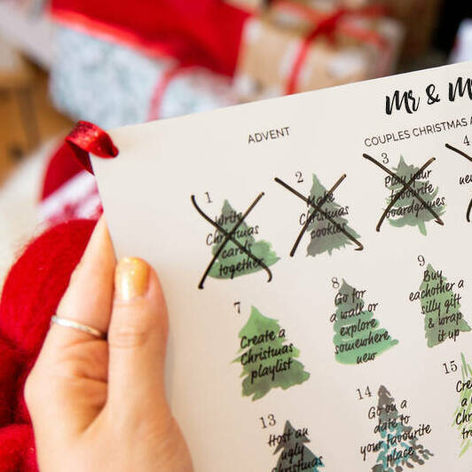 Mr And Mrs Activity Reusable Christmas Advent Calendar