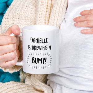 Mum To Be 'I'm Brewing Bump' Personalised Mug