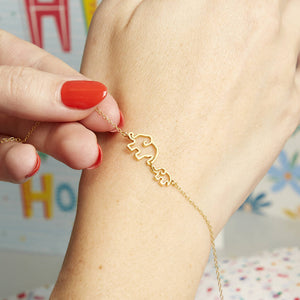 Mummy & Me Gold Plated Elephant Bracelet