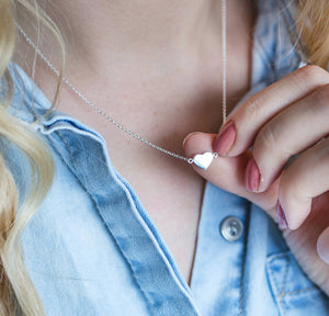 Great Mums Get Promoted To Granny' Sterling Silver Heart Necklace