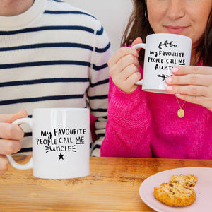 My Favourite People Call Me Aunty And Uncle' Mug Set