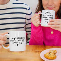 My Favourite People Call Me Aunty And Uncle' Mug Set  (PART OF SET)