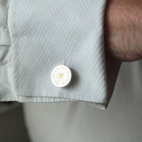 My Favourite People Call Me Grandpa' Circle Cufflinks
