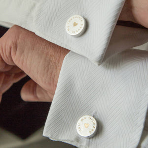 My Favourite People Call Me Grandpa' Circle Cufflinks