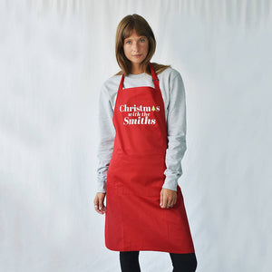 Christmas With The ...' Personalised Apron