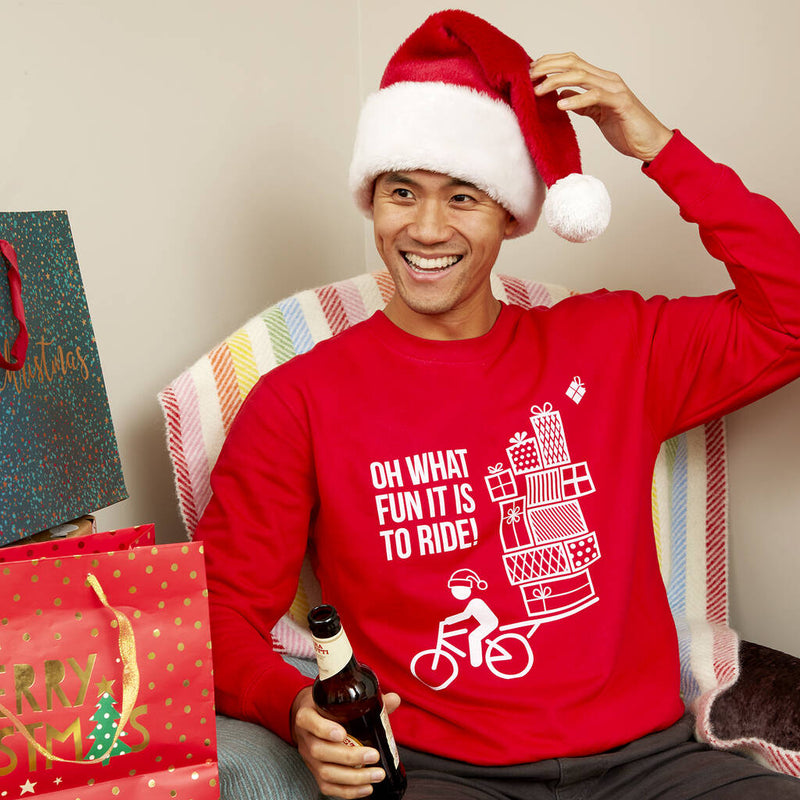 Oh What Fun It Is To Ride Bicycle Christmas Jumper
