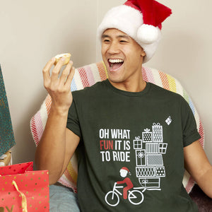 Oh What Fun It Is To Ride Bicycle Christmas T-Shirt