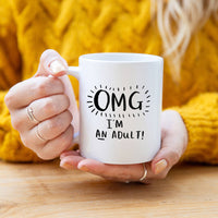 'Omg I Am An Adult' 18th Birthday Mug And Sweet Set