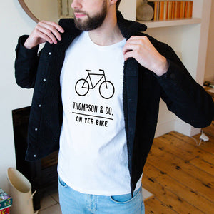 On Yer Bike' Personalised Adventure Men's T-Shirt