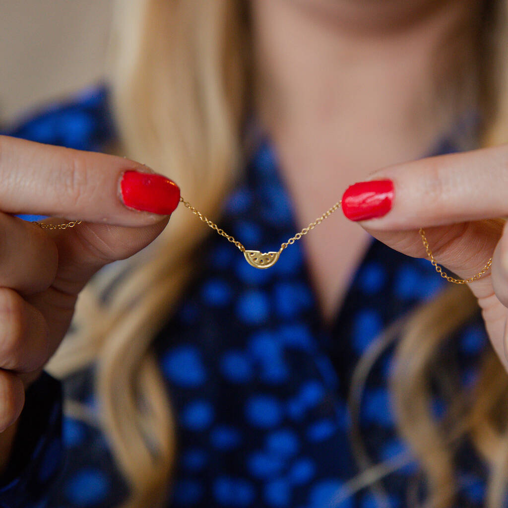 One In A Melon' Gold Plated Necklace