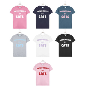 Outnumbered By Cats Womens T-Shirt