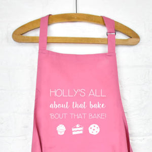 Personalised All About That Bake Apron