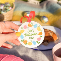 Personalised Baby's First Easter Egg Wreath Decoration