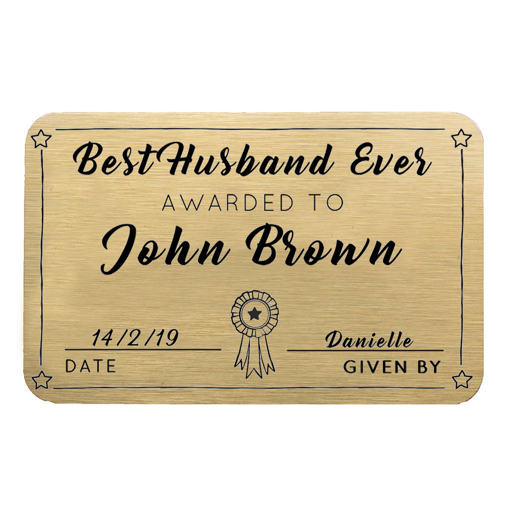 Personalised Best Husband Ever Wallet Card