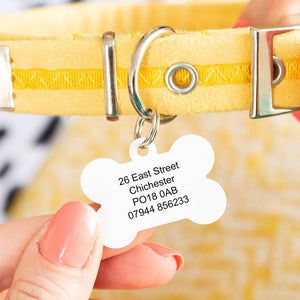 Personalised Bone Paw Print Dog ID Tag