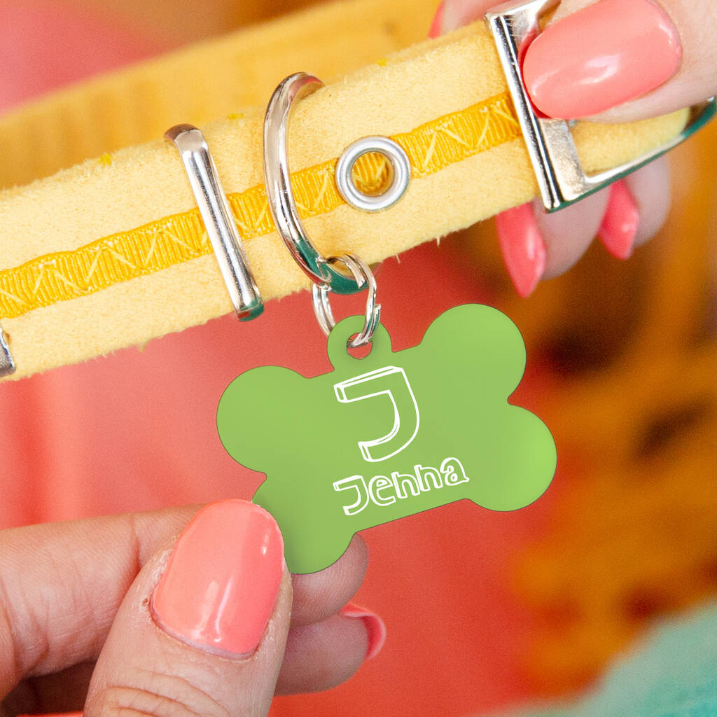 Personalised Bone Initial Dog ID Tag