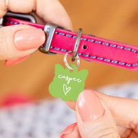 Personalised Cat Face Heart Cat ID Tag