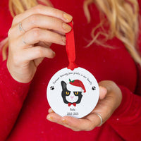 Personalised Cat Remembrance Christmas Decoration