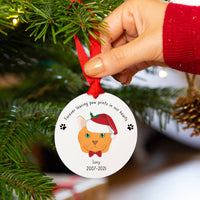 Personalised Cat Remembrance Christmas Decoration