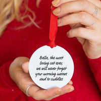 Personalised Cat Remembrance Christmas Decoration
