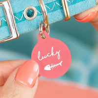 Personalised Circle Fish Bone Pet ID Tag