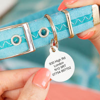 Personalised Circle Black Spot Pet ID Tag