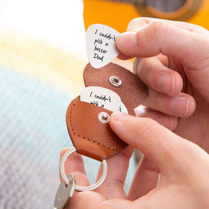 Personalised Couldn't Pick A Better Guitar Pick Keyring
