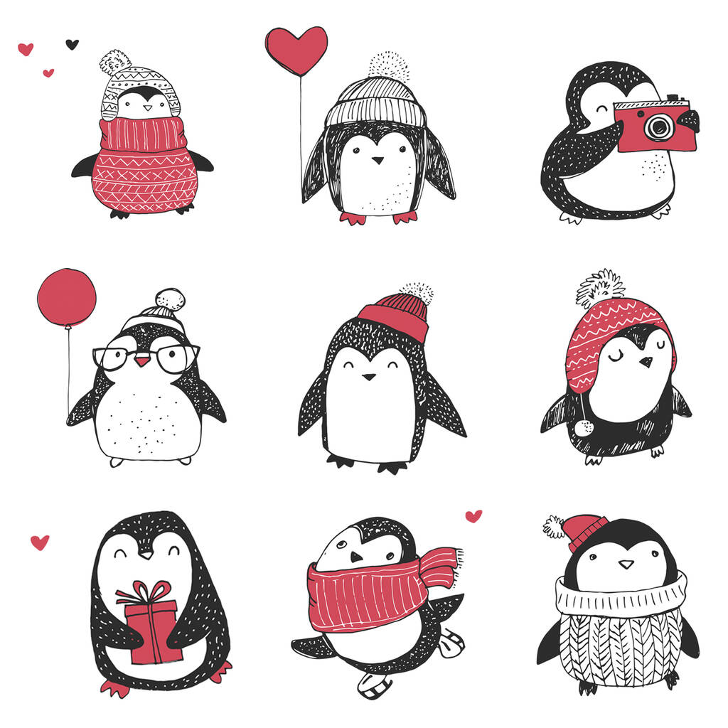 Part of set - Personalised Couples Christmas Penguin Mug Set