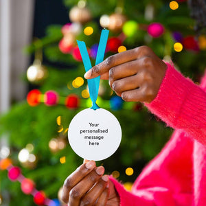 Personalised 'Christmas At The' Bright Tree Decoration