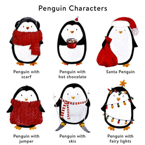 Personalised Family Penguin Christmas Mug