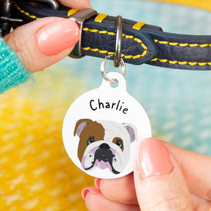 Personalised Dog Breed and Name Pet ID Tag