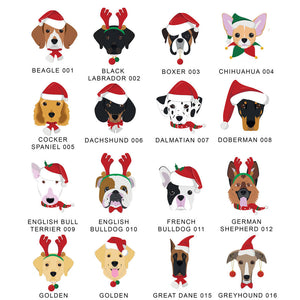 Personalised 'Forever leaving paw prints' Dog Breed Christmas Decoration