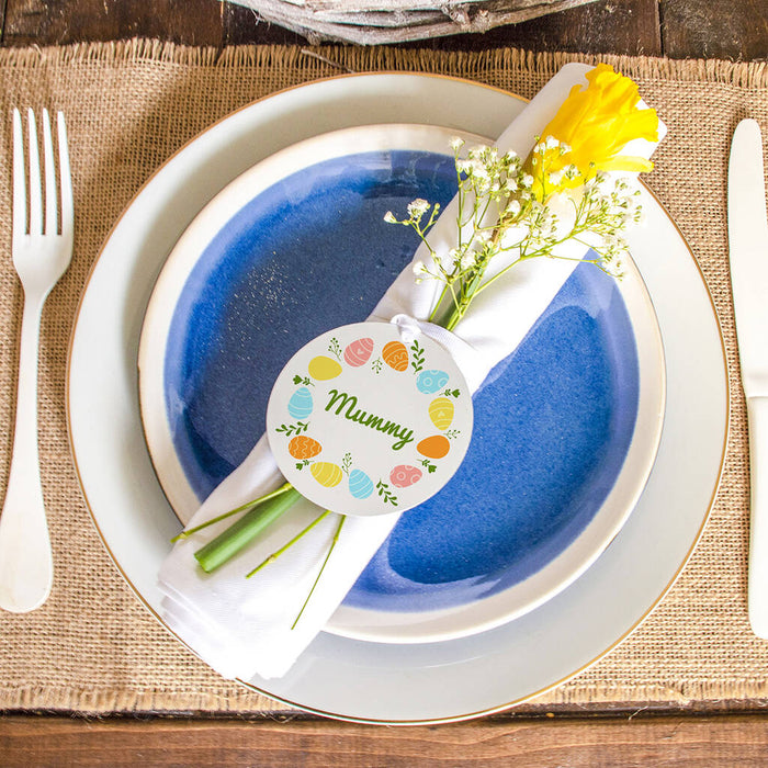 Personalised Easter Egg Wreath Place Setting