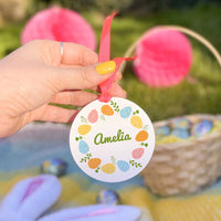 Personalised Easter Egg Wreath Place Setting