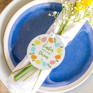 Personalised 'Easter With The' Egg Wreath Napkin Holder