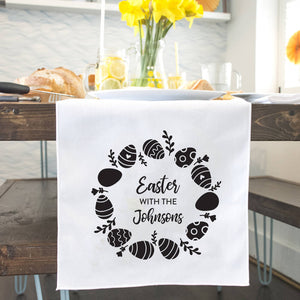 Personalised 'Easter With The..' Table Runner