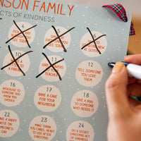 Personalised Family Kindness Reusable Advent Calendar