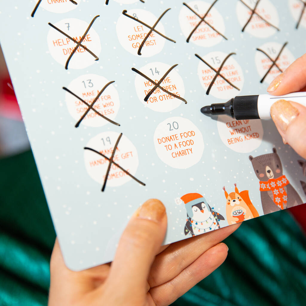 Personalised Family Kindness Reusable Advent Calendar