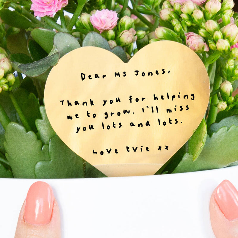 Personalised Gold 'Thank You Teacher' Plant Marker