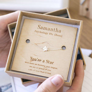 Personalised Graduation 'You're A Star' Bracelet