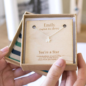Personalised Graduation 'You're A Star' Necklace