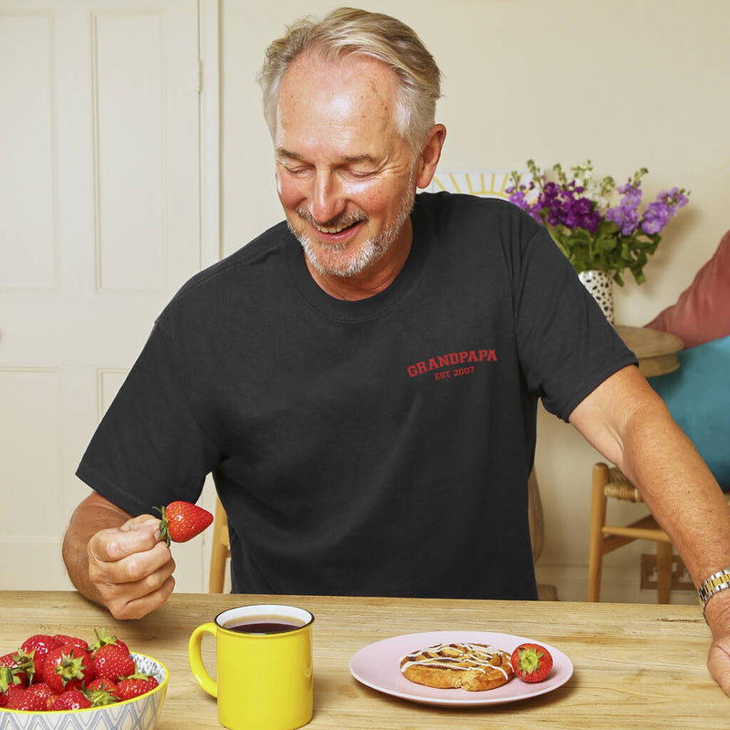 Personalised Grandpapa Est Mens T-Shirt