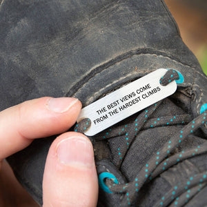 Personalised Hiking Walking Boot Tag