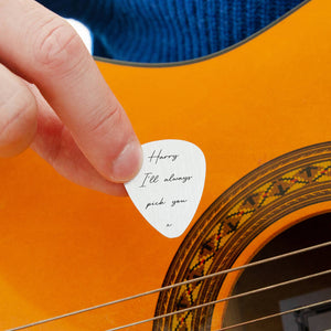 Personalised 'I'll Always Pick You' Guitar Plectrum