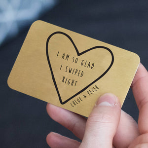 Personalised 'I Swiped Right' Online Dating Wallet Card